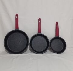 Gülsan Döküm Granit Tava Seti.. 18, 22, 26 cm