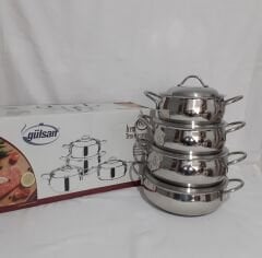 Gülsan İrem 8 Parça Çelik Tencere Seti