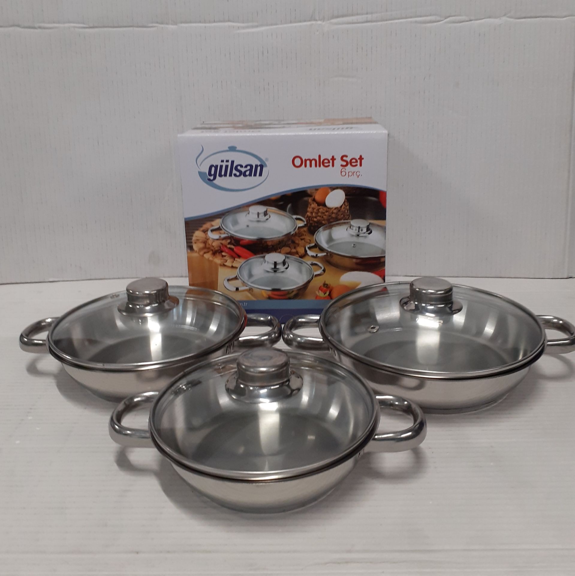 Gülsan Omlet Sahan Set Cam Kapaklı