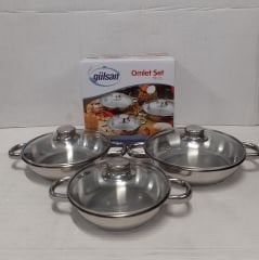 Gülsan Omlet Sahan Set Cam Kapaklı