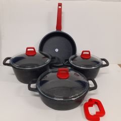 Gülsan Elit Döküm Granit 7 Parça Tencere Seti