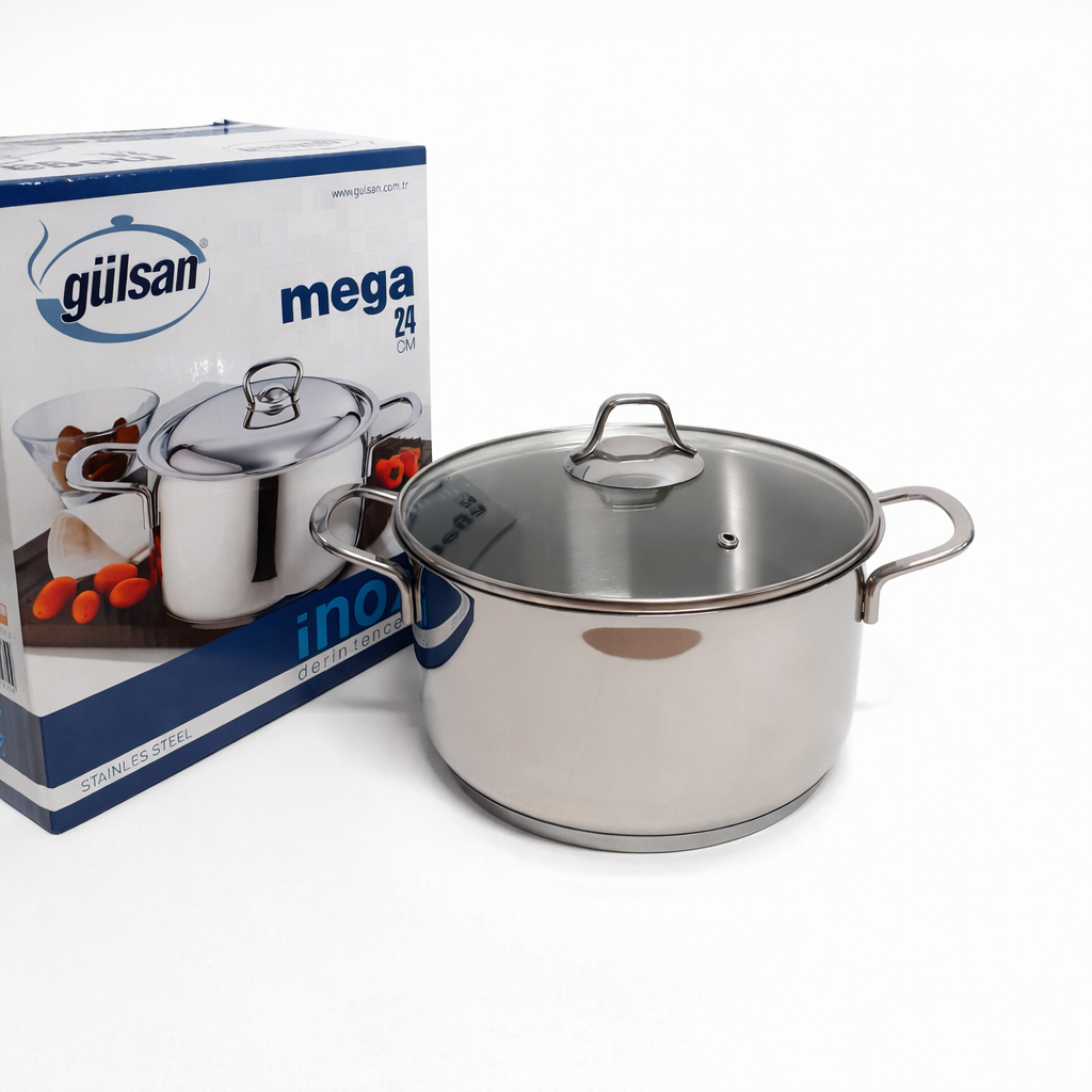 Gülsan Mega İnox Derin Tencere (Boyut seçiniz)