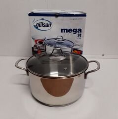 Gülsan Mega İnox Derin Tencere (Boyut seçiniz)