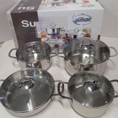 Gülsan Su 8 Parça Tencere Seti