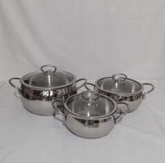 Defolu Gülsan inox Çelik Tencere Seti