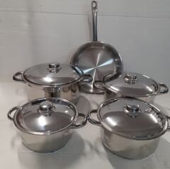 Gülsan Mega 9 Parça Çelik Tencere Seti