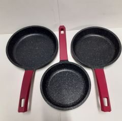 Defolu döküm granit tava seti