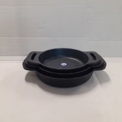 Gülsan 3 Parça Döküm Granit Sahan Set Cam Kapaklı