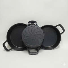 Amboss 3 Parça Döküm Granit Sahan Set