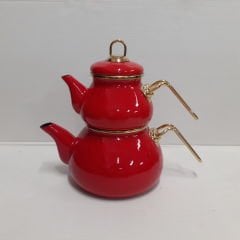 Emaye çaydanlık takımı ( Kırmızı, Lacivert, Gri)