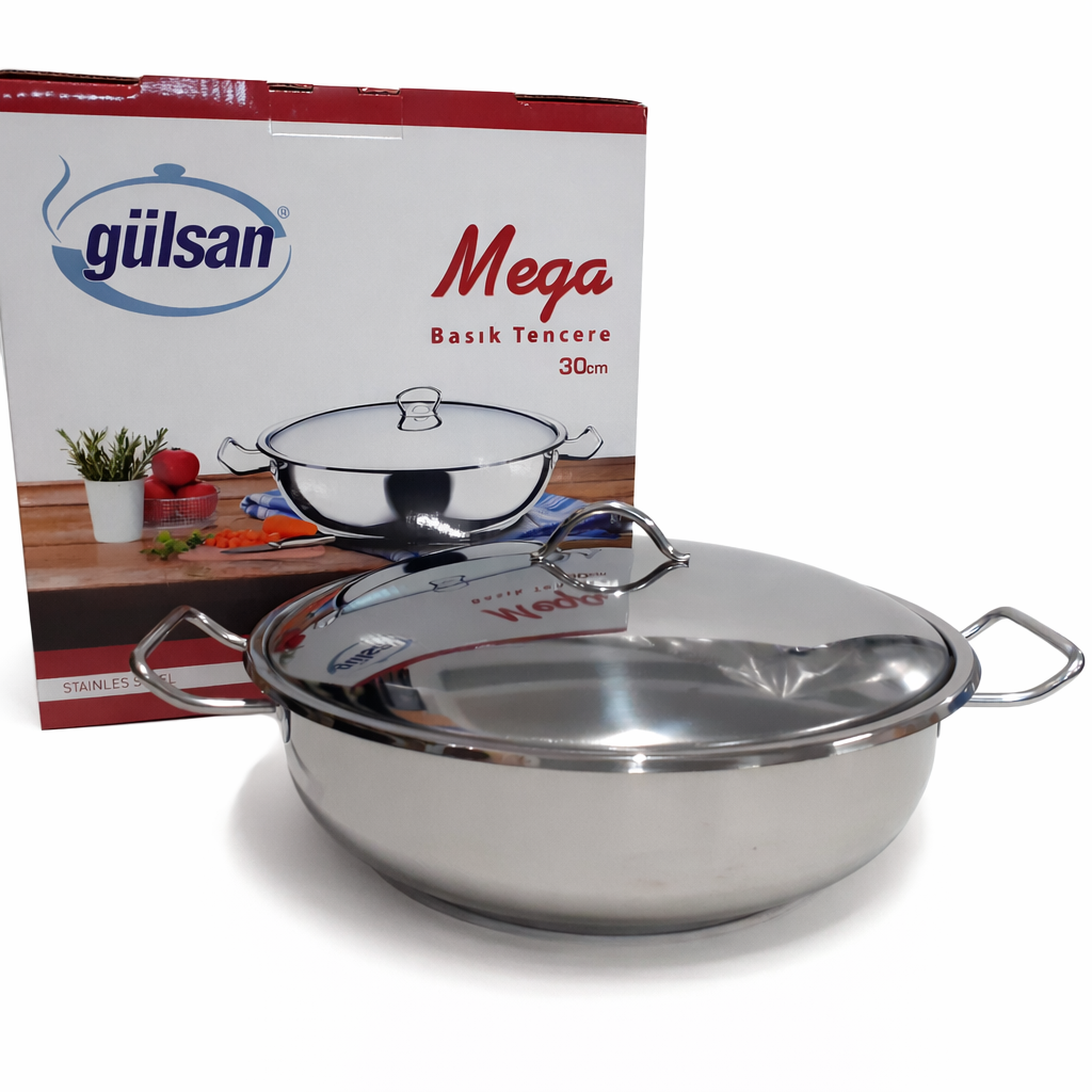 Gülsan Mega Basık Tencere Büyük Boy