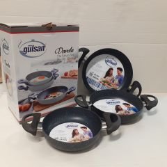 Gülsan Damla granit sahan set (Kapaksız)