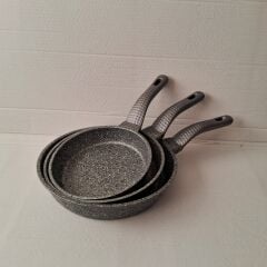 Oms 3'lü döküm granit tava seti (Seri sonu)