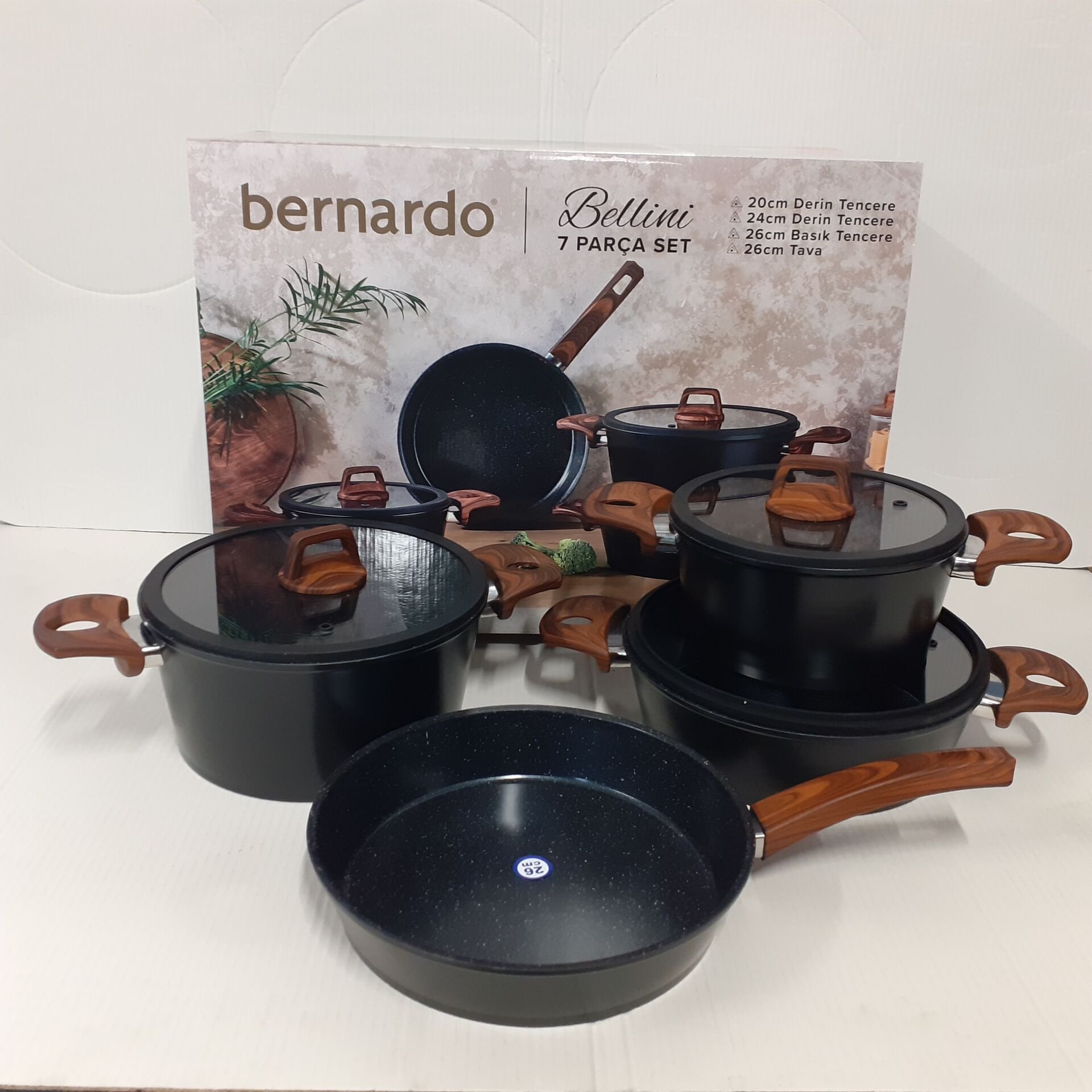 Bernardo Bellini 7 Parça Granit Tencere Seti