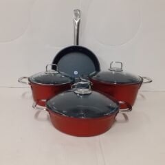 Gülsan Ay 7 Parça Döküm Granit Tencere Seti