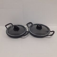 Gülsan Elit Döküm Granit 2'li Sahan Set Cam Kapak