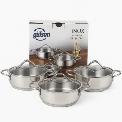 Gülsan İnox 6 Parça Çelik Omlet Sahan Set